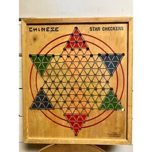 Chinese Star Checkers By Milton Bradley Co. * JUST THE BOARD*